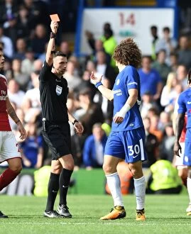 Images Dated 17th September 2017: Red Card Drama: Sead Kolasinac vs. David Luiz - Chelsea vs. Arsenal, 2017-18 Premier League