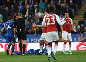 Red Card for Mavropanos: Leicester City vs. Arsenal, Premier League 2017-18