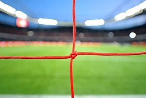 Images Dated 31st January 2010: Red nets at Emirates Stadium. Arsenal 1: 3 Manchester United, Barclays Premier League