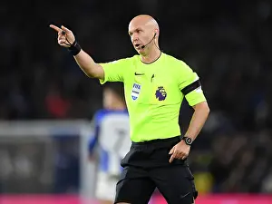 Referee Anthony Taylor Overssees Tense Brighton vs. Arsenal Premier League Clash, 2022-23