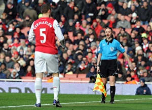 Arsenal V Blackburn Rovers 2011-12 Prints: Referee assistant Sian Massey. Arsenal 7: 1 Blackburn Rovers. Barclays Premier League