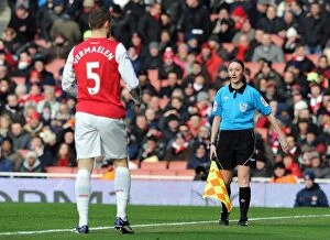 Arsenal v Blackburn Rovers 2011-12 Collection: Referee assistant Sian Massey. Arsenal 7: 1 Blackburn Rovers. Barclays Premier League