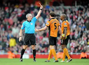 Arsenal V Wolverhampton Wanderers 2010-11 Prints: Referee Chris Foy. Arsenal 2: 0 Wolverhampton Wanderers. Barclays Premier League