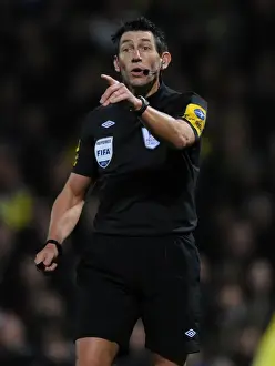 Norwich City V Arsenal 2012-13 Prints: Referee Lee Probert Overssees Norwich City vs Arsenal Clash in Premier League (2012-13)