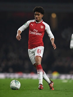 Arsenal V West Ham United - Carabao Cup 2017-18 Prints: Reiss Nelson in Action: Arsenal vs. West Ham United - Carabao Cup Quarterfinals