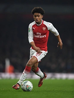 Arsenal V West Ham United - Carabao Cup 2017-18 Prints: Reiss Nelson in Action: Arsenal vs. West Ham United - Carabao Cup Quarterfinal