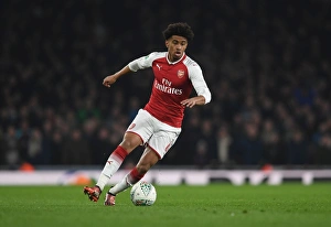 Arsenal V West Ham United - Carabao Cup 2017-18 Prints: Reiss Nelson in Action: Arsenal vs. West Ham United - Carabao Cup Quarterfinal
