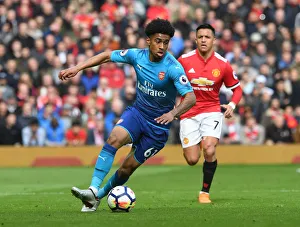 Manchester United V Arsenal 2017-18 Prints: Reiss Nelson in Action: Arsenal vs. Manchester United, Premier League 2017-18