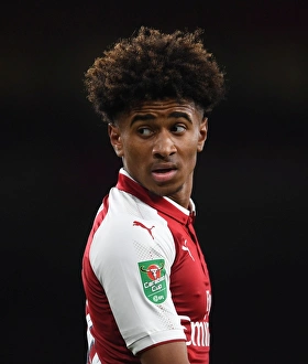 Arsenal V Norwich - Carabo Cup 4th Round 2017-18 Prints: Reiss Nelson in Action: Arsenal vs Norwich City, Carabao Cup 2017-18