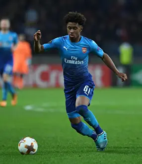 FC BATE Borisov V Arsenal 2017-18 Prints: Reiss Nelson in Action: Arsenal's Europa League Clash at FC BATE Borisov (2017-18)