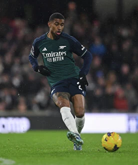 Images Dated 31st December 2023: Reiss Nelson in Action: Fulham vs. Arsenal, Premier League 2023-24