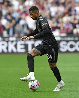 West Ham United V Arsenal 2022-23 Prints: Reiss Nelson in Action: West Ham United vs. Arsenal FC - Premier League 2022-23