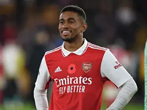 Reiss Nelson in Action: Wolverhampton Wanderers vs Arsenal FC, Premier League 2022-23