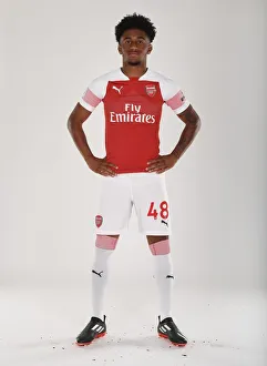 Reiss Nelson at Arsenal's 2018/19 First Team Photo Call