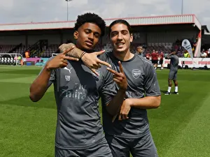 Reiss Nelson and Hector Bellerin: Arsenal Stars Prepare for Action in Borehamwood Friendly