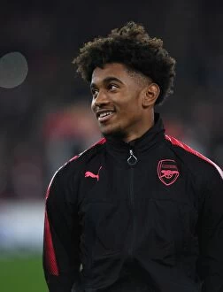 Images Dated 2nd November 2017: Reiss Nelson Readies for Arsenal's Europa League Clash Against Red Star Belgrade