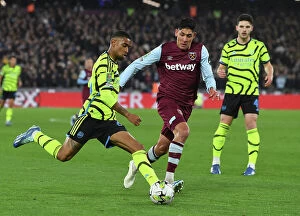 West Ham United v Arsenal - Carabao Cup 2023-24 Collection: Reiss Nelson Shines: Arsenal's Carabao Cup Victory over West Ham