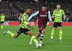 West Ham United V Arsenal - Carabao Cup 2023-24 Prints: Reiss Nelson Shines: Arsenal's Carabao Cup Victory over West Ham
