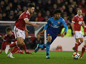 Nottingham Forest V Arsenal FA Cup 3rd Round 2017-18 Prints: Reiss Nelson vs Ben Brereton: Clash in the FA Cup Third Round - Arsenal vs Nottingham Forest