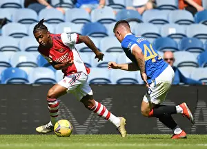 Glasgow Rangers V Arsenal 2021-22 Prints: Reiss Nelson vs Glenn Middleton: Clash at Ibrox - Rangers vs Arsenal Pre-Season Friendly