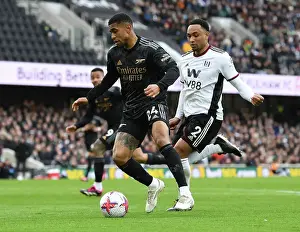 Fulham V Arsenal 2022-23 Prints: Reiss Nelson vs. Kenny Tete: Battle at Craven Cottage - Fulham vs