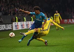 Images Dated 28th September 2017: Reiss Nelson vs Maksim Volodko: A Battle in the Europa League between Arsenal FC and BATE Borisov