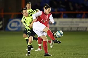 Arsenal Reserves v Chelsea Reserves 2007-08 Collection: Rhys Murphy (Arsenal) Carl Magnay (Chelsea)