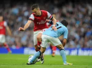 Manchester City V Arsenal 2012:13 Prints: A Rivalry Ignited: Jenkinson vs Silva - Manchester City vs Arsenal (2012-13 Season)