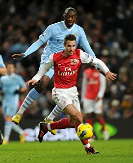 Manchester City V Arsenal 2011-12 Prints: Rivalry Renewed: Robbin Yaya - Manchester City vs Arsenal, 2011-12 Premier League