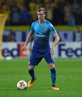 FC BATE Borisov V Arsenal 2017-18 Prints: Rob Holding in Action: Arsenal vs. FC BATE Borisov, UEFA Europa League 2017-18