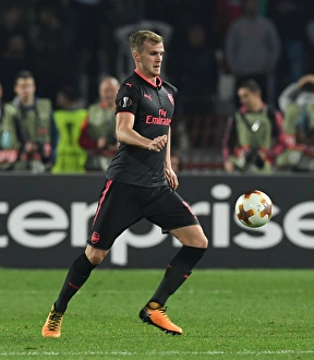 Red Star Belgrade V Arsenal 2017-18 Prints: Rob Holding in Action: Arsenal vs. Red Star Belgrade, UEFA Europa League 2017-18