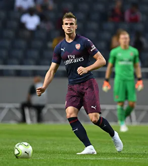 Arsenal V SS Lazio 2018-19 Prints: Rob Holding in Action: Arsenal vs. SS Lazio, Stockholm 2018