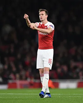 Arsenal V Sporting Clube De Portugal 2018-19 Prints: Rob Holding in Action: Arsenal vs. Sporting CP, UEFA Europa League 2018-19