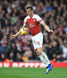 Rob Holding in Action: Arsenal vs. Tottenham Premier League Showdown, London 2018