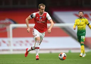 Arsenal V Norwich City 2019-20 Prints: Rob Holding in Action: Arsenal vs. Norwich City (Premier League 2019-20)