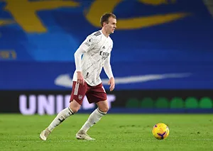 Rob Holding in Action: Arsenal vs. Brighton & Hove Albion, Premier League Clash