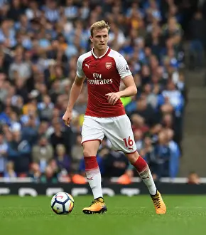 Arsenal V Brighton And Hove Albion 2017-18 Prints: Rob Holding in Action: Arsenal vs Brighton & Hove Albion, Premier League 2017-18