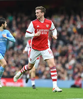 Rob Holding in Action: Arsenal vs Manchester City, Premier League 2021-22, Emirates Stadium
