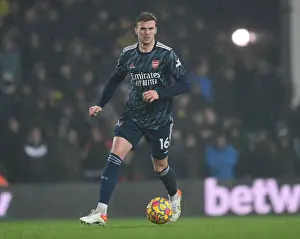 Rob Holding in Action: Arsenal's Defensive Battle at Norwich City, Premier League 2021-22