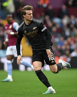 Rob Holding in Action: Aston Villa vs. Arsenal, Premier League 2022-23