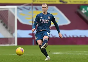 Rob Holding in Action: Aston Villa vs Arsenal Premier League Clash