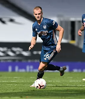 Images Dated 12th September 2020: Rob Holding in Action: Fulham vs Arsenal, Premier League 2020-21