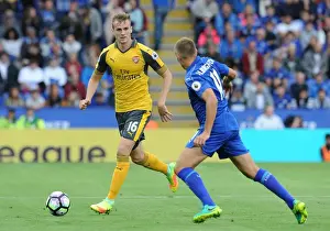 Leicester City V Arsenal 2016-17 Prints: Rob Holding in Action: Premier League Showdown - Leicester City vs Arsenal (2016-17)