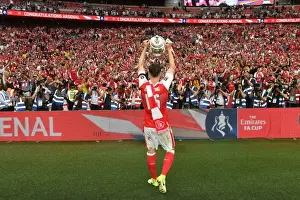 Rob Holding Amidst Jubilant Arsenal Fans: FA Cup Victory Celebration (vs. Chelsea, 2017)
