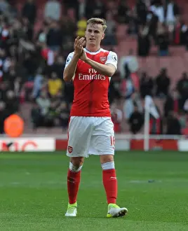 Arsenal V Manchester United 2016-17 Prints: Rob Holding: Arsenal's Defensive Determination Against Manchester United (2016-17)