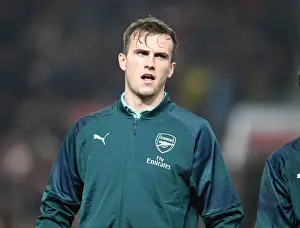 Manchester United V Arsenal 2018-19 Prints: Rob Holding: Arsenal's Defensive Wall at Old Trafford (Manchester United vs Arsenal)