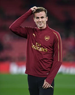 Images Dated 31st October 2018: Rob Holding: Arsenal's Unyielding Defender in Carabao Cup Showdown Against Blackpool