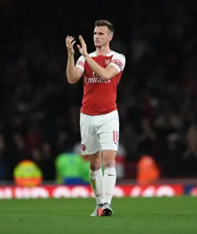 Arsenal V Brentford - Carabao Cup 2018-19 Prints: Rob Holding Celebrates after Arsenal's Win over Brentford in Carabao Cup