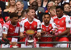 Arsenal V Chelsea - FA Cup Final 2017 Prints: Rob Holding: FA Cup Victory Celebration with Arsenal after Arsenal vs. Chelsea (2017)