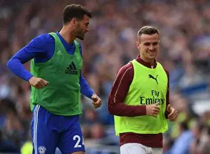Rob Holding and Gary Madine: A Moment of Respite Amidst the Intensity of Cardiff vs. Arsenal (2018-19)